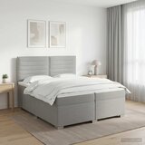  Boxspring krevet s madracem Svjetlosiva 200 x 200 cm Tkanina | shoptok.hr