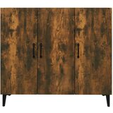  Komoda boja dimljenog hrasta 90 x 34 x 80 cm konstruirano drvo | shoptok.hr