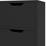  Komoda crna 90 x 30 x 72 cm od konstruiranog drva | shoptok.hr
