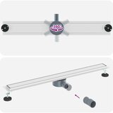 Tuš kanal 2-u-1 sa 360° sifonom Srebrno 90 cm | shoptok.hr