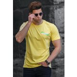 Madmext Men's Yellow T-Shirt with a Print 5270 Cene