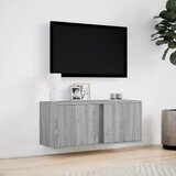  Zidni TV ormarić s LED svjetlima siva boja hrasta 80x31x35 cm | shoptok.hr