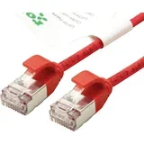 21443310 RJ45 omrežni kabel\, Patch kabel CAT 6a U/FTP 0.15 m rdeča 1 kos, (20630834)