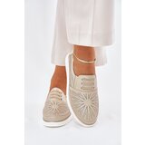 EVENTO Boto Women's Slip-On Perforated Shoes Gold Azethia | shoptok.hr