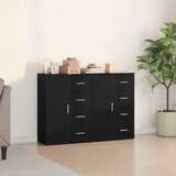  Stranska omara Set 2 Črni hrast Les, kovinski ročaji Srednje | Shoptok.si