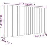  Zidno uzglavlje 127 5x3x60 cm od masivne borovine | shoptok.hr