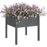  Vrtne sadilice 2 kom sive 70 x 70 x 70 cm od masivne borovine | shoptok.hr