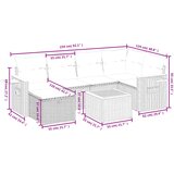  7-dijelni set vrtnih sofa s jastucima bež od poliratana | shoptok.hr