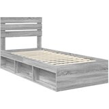  Krevetna konstrukcija s uzglavljem Siva Sonoma 90 x 200 cm | shoptok.hr