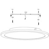 Eglo Sarsina-a panel led, 19,5w, prečnik 450, sa daljinskim dimabilna, alu/bela | Eponuda.com