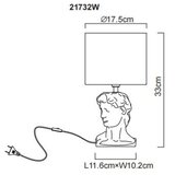 Globo 21732W - Stona lampa HERMES 1xE14/40W/230V bela | Eponuda.com