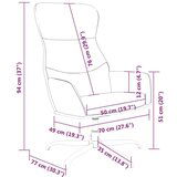  Stol za sproščanje z oporo za noge temno sivo blago, (20935110) | Shoptok.si