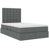  Krevet s od storage Tamno siva 120 x 190 cm Lažna koža | shoptok.hr