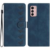 INORCO Za Motorola Moto G42 4G PU usnjena torbica z vtisnjenim metuljem, odporna na udarce, stojalo, denarnica, telefonska torbica, (22036475) Cene