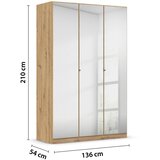 Modern Living Omara Za Oblačila Reflect, Barva Hrasta | Shoptok.si