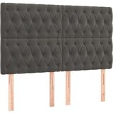 vidaXL Box spring posteljni z vzmetnico temno siv 140x190 cm žamet | Shoptok.si
