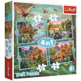 Trefl 4v1-12, 15, 20, 24 delna sestavljanka dinozavri Cene