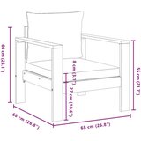  5-dijelna set vrtnih sofa od masivnog drva bagrema s jastucima | shoptok.hr