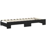  Dnevni krevet na razvlačenje s madracima crni 80x200 cm baršun | shoptok.hr