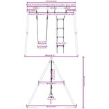 vidaXL Zunanji komplet z gugalnico in lestvijo | Shoptok.si