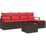  Vrtna sedežna garnitura Rjava Poly ratan, (5000063264) | Shoptok.si