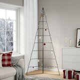 vidaXL Kovinska novoletna jelka za dekoracijo črna 210 cm | Shoptok.si