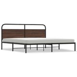 Metalni okvir kreveta bez madraca smeđa boja hrasta 183x213 cm | shoptok.hr
