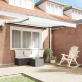 vidaXL Avtomatska retraktibilna tenda bela 300x250 cm, Zamenjava tenda za okvir 3x2.5 m bela | Shoptok.si