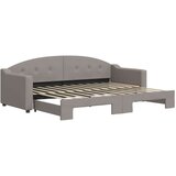  Izvlečna dnevna postelja temno taupe 80x200 cm blago, (20936509) | Shoptok.si