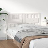 Maison Chic posteljno vzglavje - vzglavna omarica - nočna omarica belo 125,5x4x100 cm trdna borovina, (21706142) | Shoptok.si