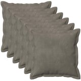  Presvlaka za jastuk 6 pcs HOUTEN Svjetlosiva 45 x 45 cm Baršun | shoptok.hr