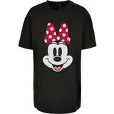 Merchcode Majica 'Ladies Disney 100 Minnie Smiles' losos / ognjeno rdeča / črna / bela