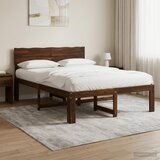  Krevetni okvir s uzglavljem ROSTOCK Tamno smeđa 140 x 190 cm | shoptok.hr