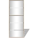 vidaXL Omarica za čevlje 5-nadstropna z ogledali hrast 63x17x169,5 cm | Shoptok.si