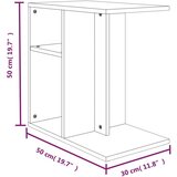  Bočni ormarić boja hrasta 50 x 30 x 50 cm od konstruiranog drva | shoptok.hr