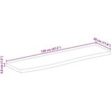 Stolna Mizna plošča z naravnim robom 120x30x3,8 cm trden mangov les, (21410804) | Shoptok.si