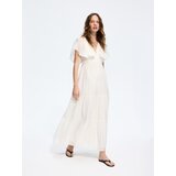 Reserved Maxi haljina s visokim udjelom viskoze - krem | shoptok.hr