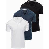 Ombre Set of men's pique knit polo shirts 3-pack Cijene