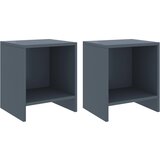  Noćni ormarići 2 kom svjetlosivi 35x30x40 cm masivna borovina | shoptok.hr