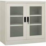 vidaXL Pisarniška omara svetlo siva 90x40x90 cm jeklo Cene