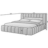 ELTAP Sivi tapecirani bračni krevet s prostorom za odlaganje s podnicom 140x200 cm Lamica – | shoptok.hr