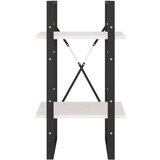 vidaXL Knjižna omara 2-nadstropna bela 40x30x70 cm trdna borovina | Shoptok.si