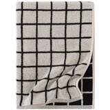 Jotex Črna/bež bombažna brisača 50x70 cm Grid – Cene