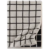 Črna/bež bombažna brisača 50x70 cm Grid –