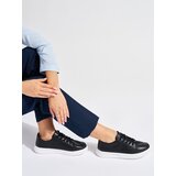 Sergio Leone Leather openwork sneakers black Cene