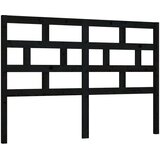  Uzglavlje za krevet crno 146 x 4 x 100 cm od masivne borovine | shoptok.hr