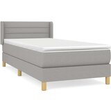  Box spring postelja z vzmetnico svetlo siva 80x200 cm blago, (20846782) | Shoptok.si