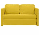  Podni kauč na razvlačenje 2-u-1 tamnožuti 122x204x55 cm baršun | shoptok.hr