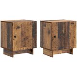  Noćni ormar 2 pcs Staro drvo 43 x 34,5 x 50 cm | shoptok.hr
