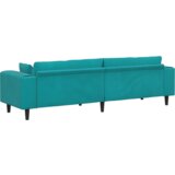 Baršunasta sofa s jastukom s jastukom Tirkizna 208 cm Baršun | shoptok.hr